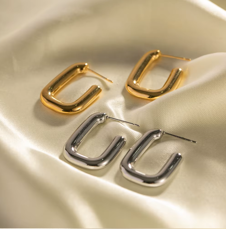 Rectangle Hoop Earring