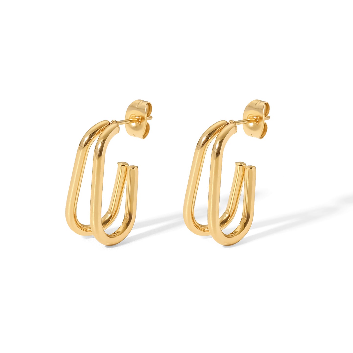 Double Layer Hoop Earrings