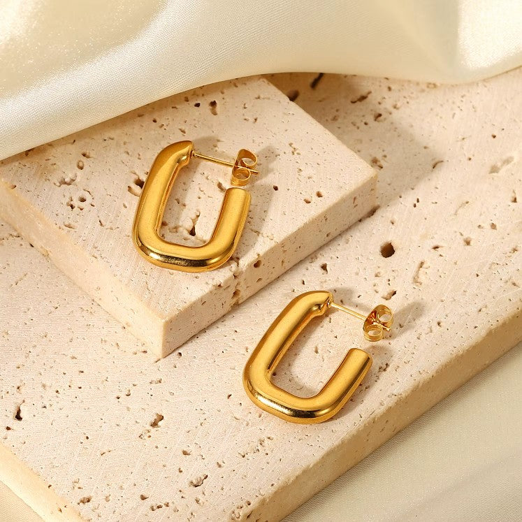 Rectangle Hoop Earring
