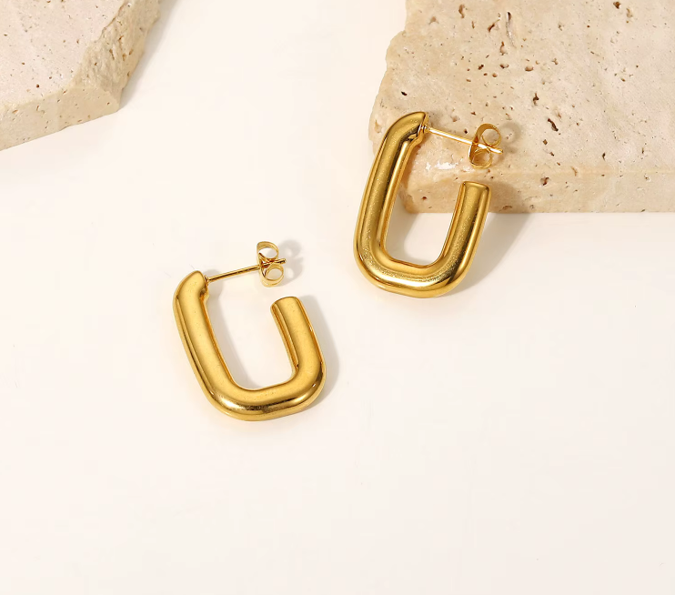 Rectangle Hoop Earring